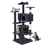 DUMOS 54-inch Indoor Cat Tree Tower –Multi-Level