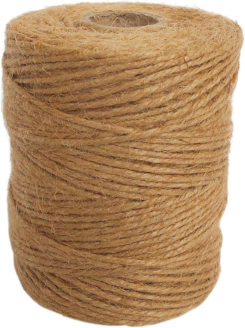 ANSIO Natural Jute Twine 101 m 2 mm 3-ply Rustic Brown Garden Crafts