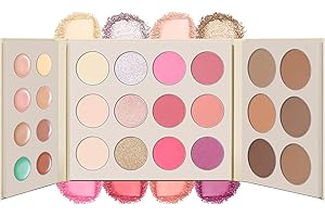 UCANBE 26 Colors 4-in-1 Multi-Use Face Palette, Long-Lasting Makeup Palette with 8 Concealers, 6 Contours, 6 Highlighters and