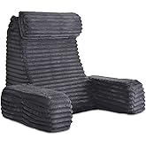 ENITYA 22" XL Ergonomic Bed Pillow for Sitting Up，Backrest Cushion for Reclining,Gaming,Resting,Watching TV,Recovery in Bed, 