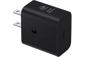 Samsung 25W Wall Charger Power Adapter, Cable Not Included, Super Fast Charging, Compact Design, Energy Efficient, Compatible with Galaxy and USB Type C Devices, Black