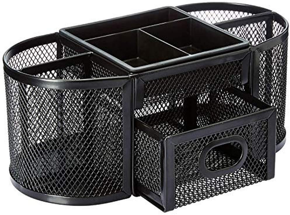 Basics DSN-02950 Mesh Desk Organizer, Black : Office Products