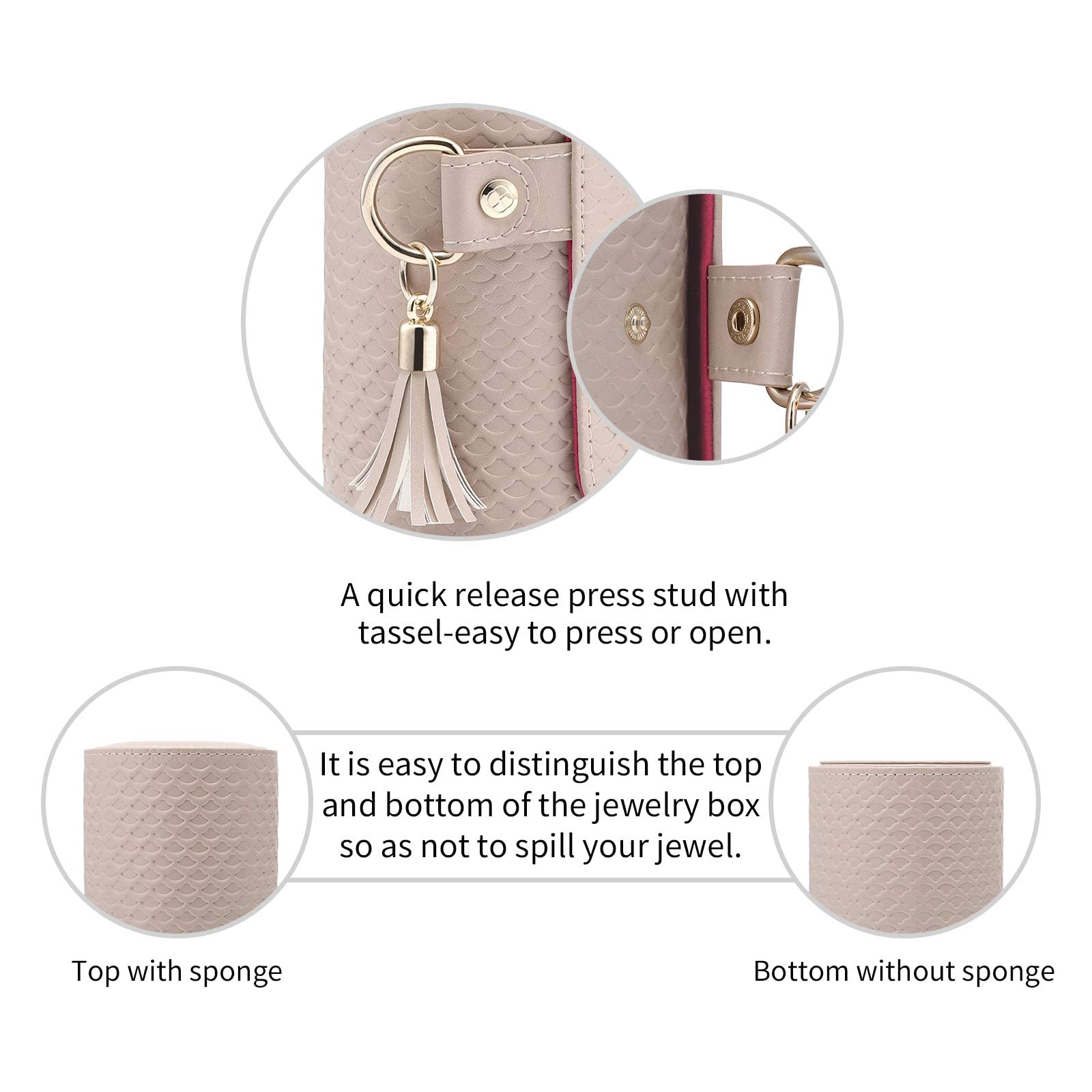 Vlando Vlando Viaggio Small Jewelry Case Box, Travel Essential Accessories for Women, Gifts for Travelers Couples Mom Friends, Bridesmaid