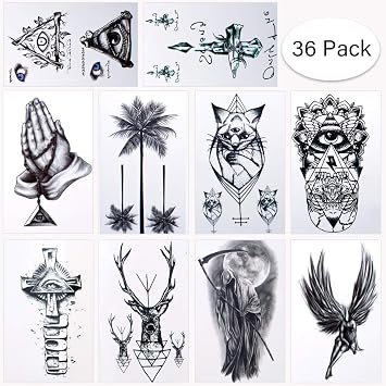 Brt 36 Blatter Wasserdicht Temporare Tattoos Fake Tattoos Body Art