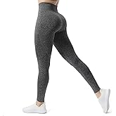 Aoxjox Women's High Waist Workout Gym Vital Seamless Leggings Yoga Pants