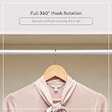 Straame Strong Brown Wooden Coat Hangers with Non-Slip Bar Pack of 20 view 7
