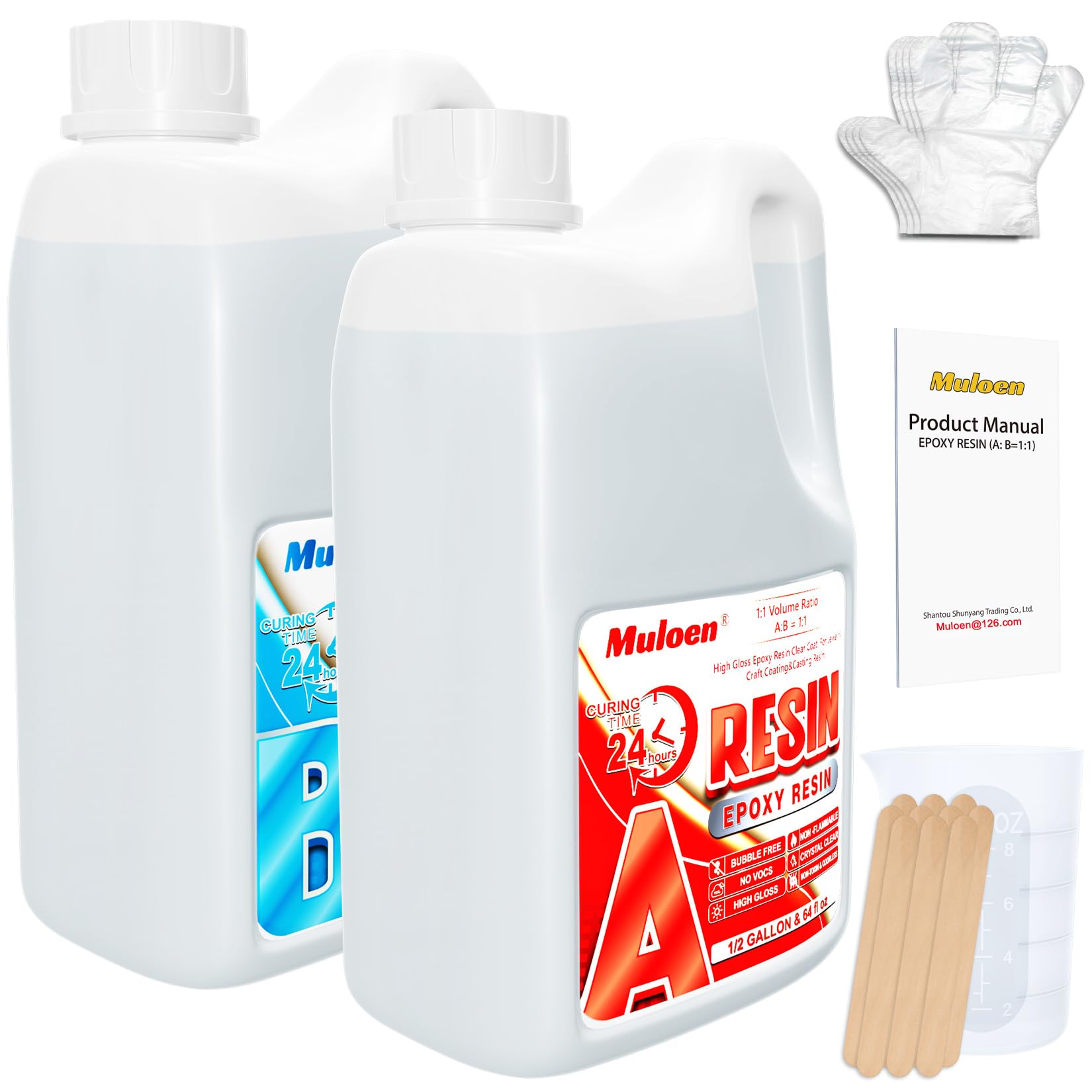Photo 1 of Epoxy Resin - 1 Gallon Crystal Clear Self Leveling Resins Epoxy, Epoxica para Pisos for Table Top, Casting Resin, Jewelry, Molds - 1:1 Ratio