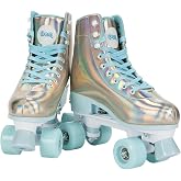 GEM QUAD ROLLER SKATES - Holographic Blue, Size 7-10