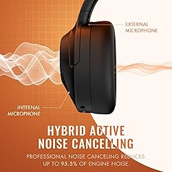Hybrid Active Noise Cancelling Headphones, Wireless