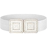 JASGOOD Straw Woven Elastic Belts for Women,Rattan Wide Stretchy belt for Dress and Boho Wear Ladies Raffia Braided Belt