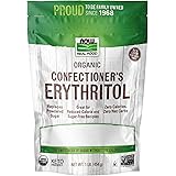 NOW Foods, Organic Confectioner's Erythritol Powder, Replacement for Powdered Sugar, Zero Calories, 1-Pound (Packaging May Va