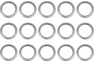X AUTOHAUX 15pcs M20 Silver Tone Oil Drain Plug Gasket Replacement for Subaru 11126AA000