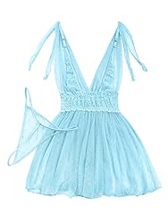 Lilosy Sexy Polka Dots Mesh Sheer Babydoll Chemise