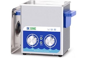 DK SONIC Ultrasonic Cleaner,2L 60W Ultrasonic Jewelry Cleaner with Heater& Mechanical Timer,Sonic Cleaner for Cleaning Jewelry,Eyeglasses,Coins(Include Basket)