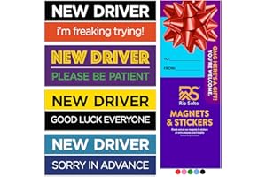 Rio Salto New Driver Magnet for Car Reflective Please Be Patient New Driver Signs for Car Student Driver Magnetic Safety Signs Novice Driver Warning Vehicle Bumper Sticker Removable