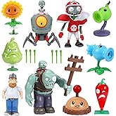 JHESAO 10 PCS Plants and Zombies Toys Action Figures Zombies PVZ Toys 1 2 Series Great Gifts for Kids and Fans, Birthday and Christmas Party New