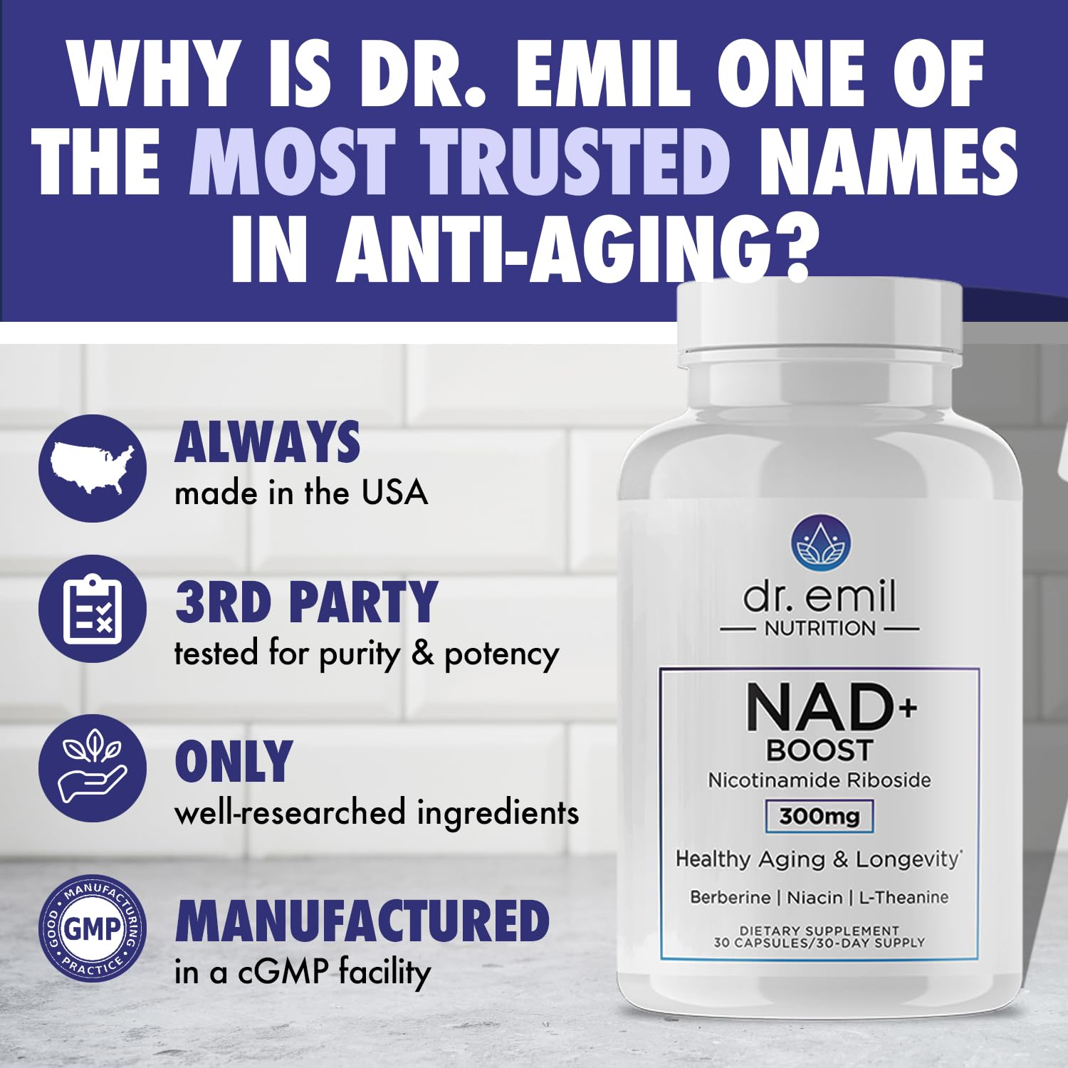 Mua DR. EMIL NUTRITION NAD+ Boost - Nicotinamide Riboside Supplement ...