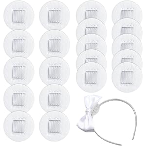 SynHHergyx Hair Band Pad, 20 Pcs 1.4 Inch Felt Headband Pad Headband Fascinator Base Making Kit for Tea Party Weddings Decora