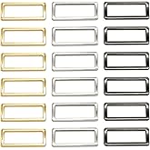 Asamuyu 18 Pieces Rectangle Rings Buckle Metal Rectangular Buckle Loop Square Strap Webbing Belt Rings