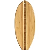 Totally Bamboo Lil' Surfer Surfboard Shaped Bamboo Serving and Cutting Board, 14-1/2" x 6