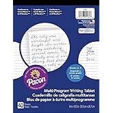 Pacon PAC2482 Multi-Program Ruled Handwriting Paper, 8" x 10.5", 40 Sheets, D'Nealian Grades 2-3 and Zaner-Bloser Grade 2, 0.5" Ruling, 0.25" Dotted Midline, 0.25" Descender Space