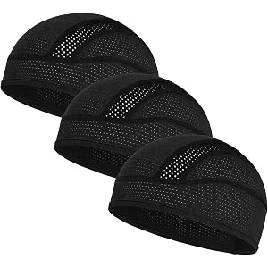 MELASA Cooling Skull Cap Breathable Mesh Sweat Control Helmet Liner for Men | Comfortable Nylon Material, Snug Fit, Non-Slip