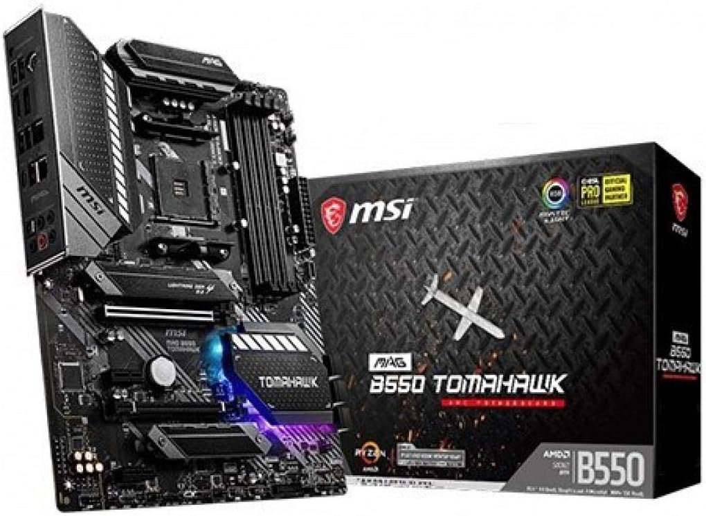 MSI MAG B550 TOMAHAWK Motherboard ATX, Supports AMD Ryzen 3rd Gen Processors, AM4, DDR4 Boost (4866MHz/OC), 1 x PCIe 4.0 x16