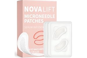 NOVALIFT Micro Eye Patches, Under Eye Patches for Puffy Eyes and Dark Circles, Smile Line Forehead Facial Anti Wrinkle Patches, Skin Care Masks for Women (3 Pairs)