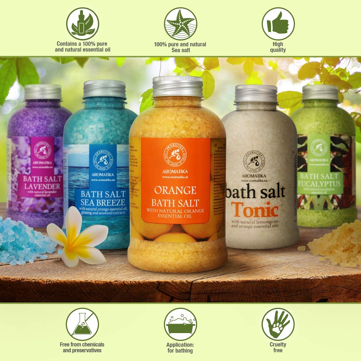 AROMATIKA Orange Bath Salts with Natural Essential Oil - Image 3
