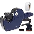 Perco Pro 2 Line Price Gun Labeler Kit - Includes 2 Line Pricing Gun, 10,500 Plain White Labels, and Preloaded Inker