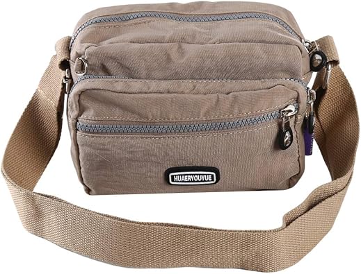 Amazon 火の色 レディースショルダーバッグ 多機能 斜め掛け アウトドア ナイロン 小物整理 通勤 ビジネス 人気 出張 軽量 あんず色 ショルダーバッグ