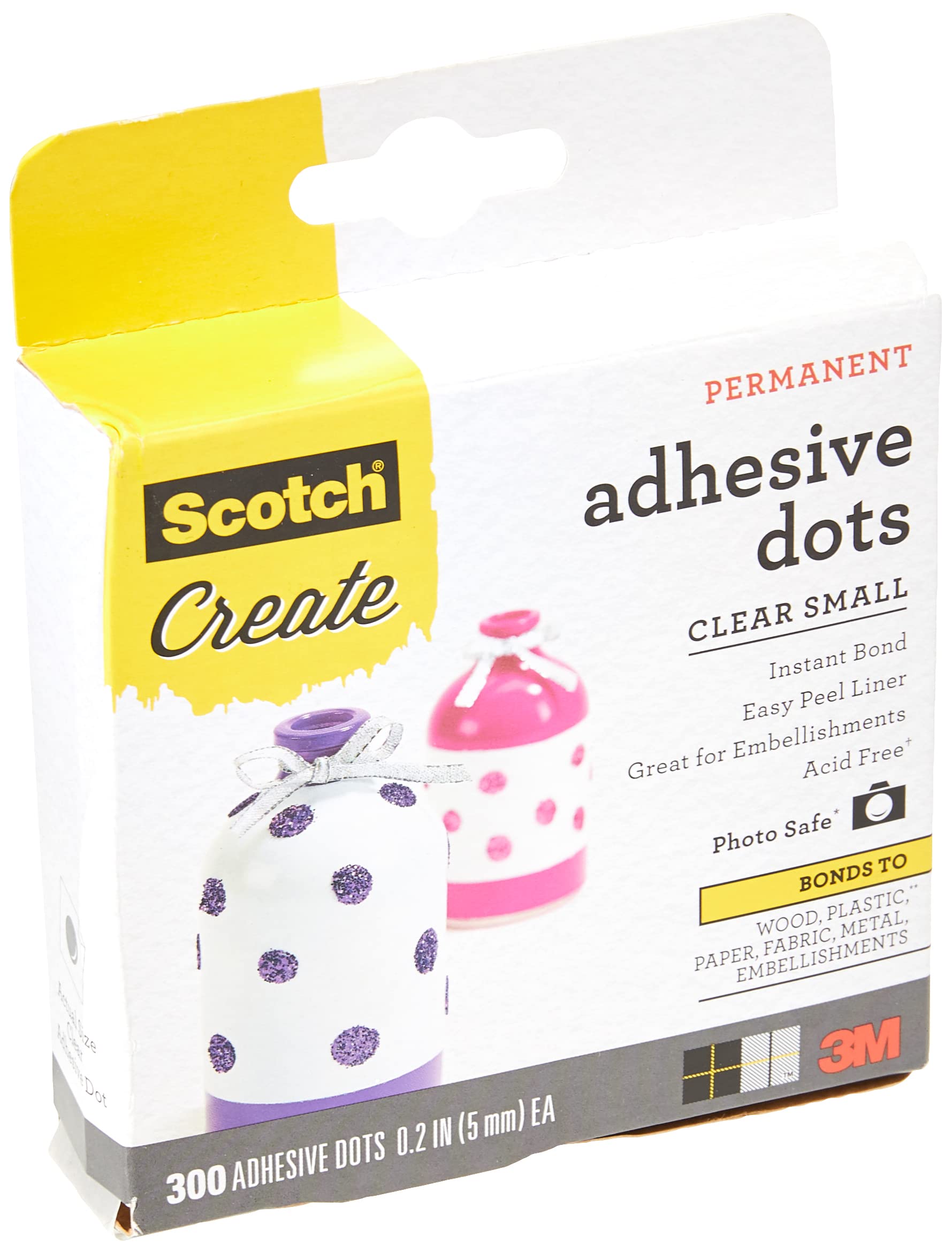 3M Scotch Permanent Adhesive Dots-Small Craft