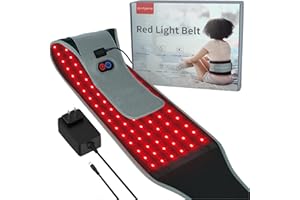 Comfytemp Red Light Therapy Belt with 126 LEDs, FSA Eligible HSA Red Light Therapy for Body, 660nm & 850nm, 22W Light Wrap with Timer for Back Waist Belly Joint Muscle(Corded)