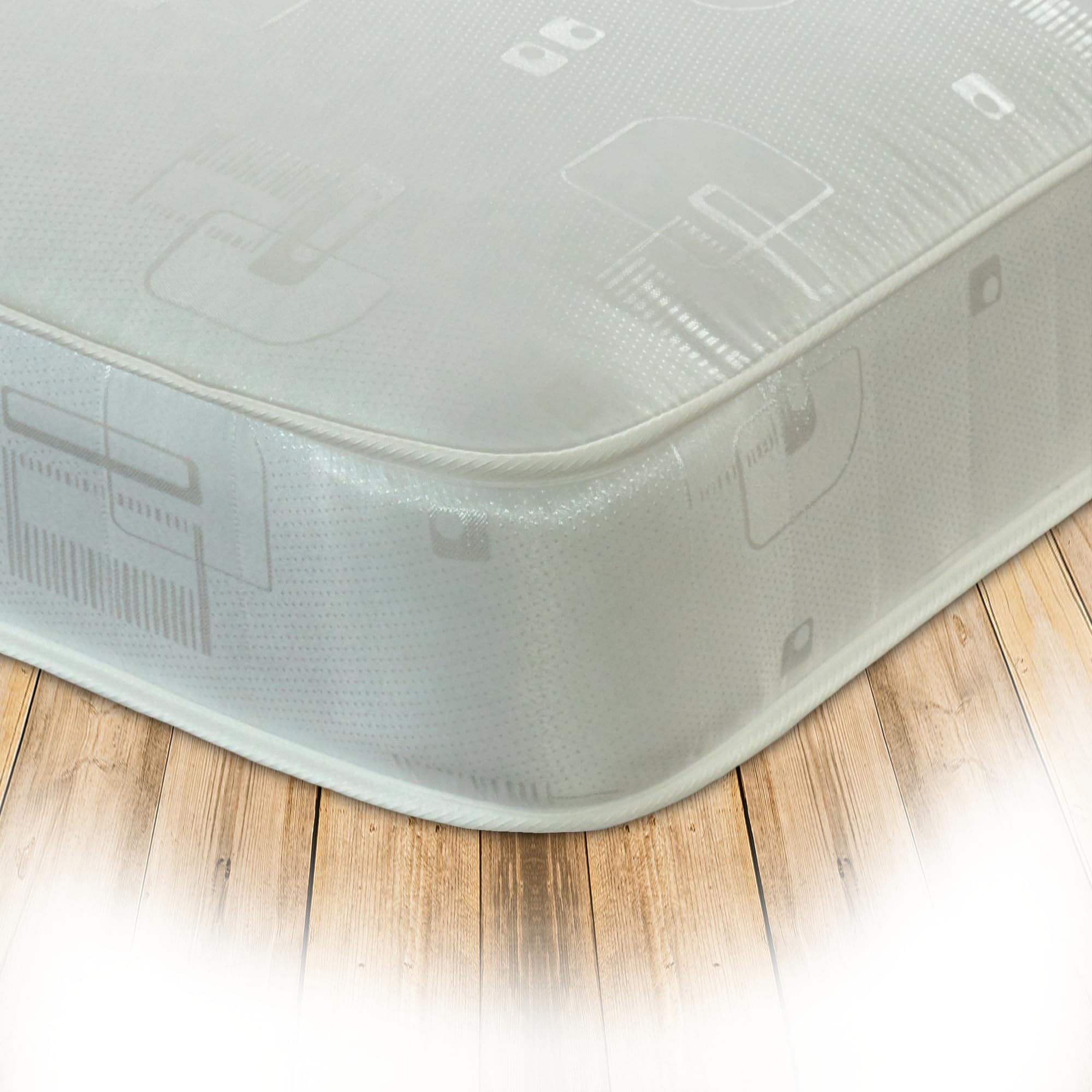 Starlight Beds Harmony Single Mattress. Dual Sided 8 Inch Deep Budget Sprung Single Mattress. Soft, White (3ft x 6ft3)