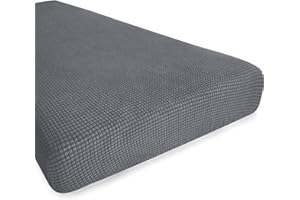 Hokway Couch Cushion Covers Stretch Cushion Covers Sofa Seat Cushion Slipcover Cushion Protector(LightGrey, Medium)