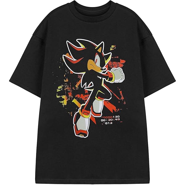 Shadow The Hedgehog Chaos Cola Mens Black Graphic Tee | Retro