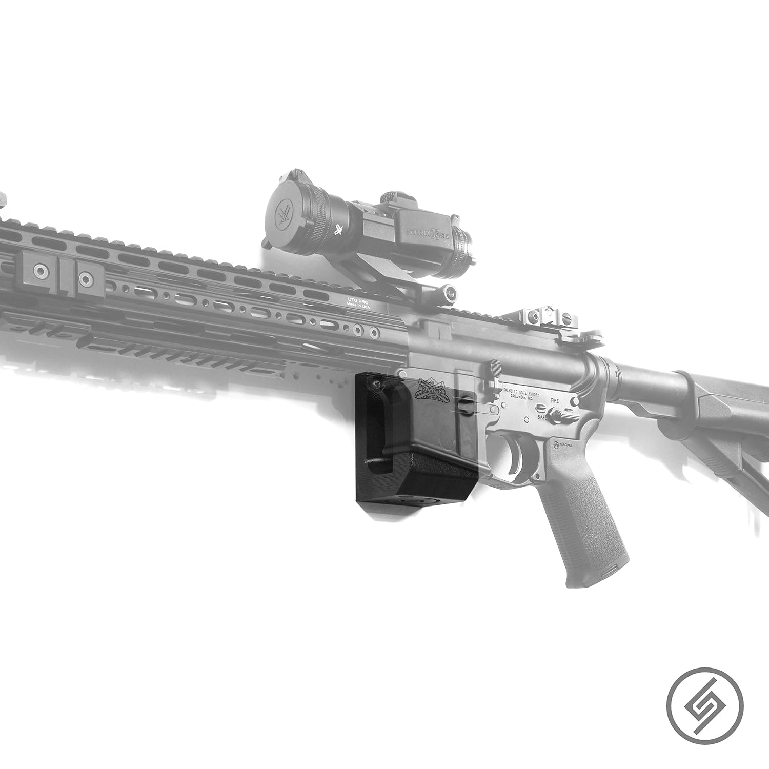 Spartan Mount for Standard Rifle | Display Storage Organization System | Unique Low Profile Design | Gun Safe Wall Garage | Gun Room Mounting Solution: Industrial & Scientific