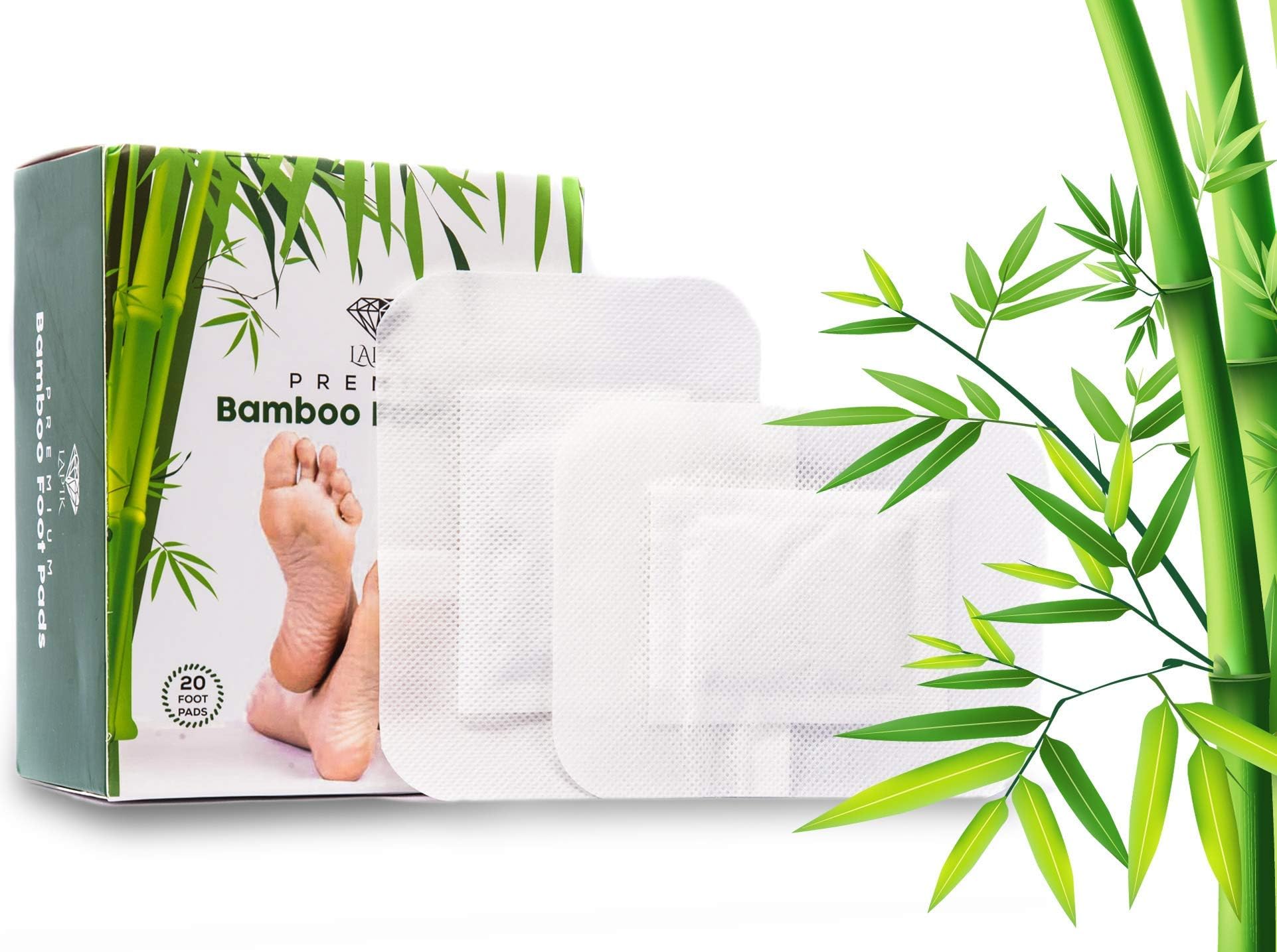 Foot Pads - Remove Impurities, Body Cleansing, Pain & Stress Relief, Improve Sleep, 100% Organic 20pcs