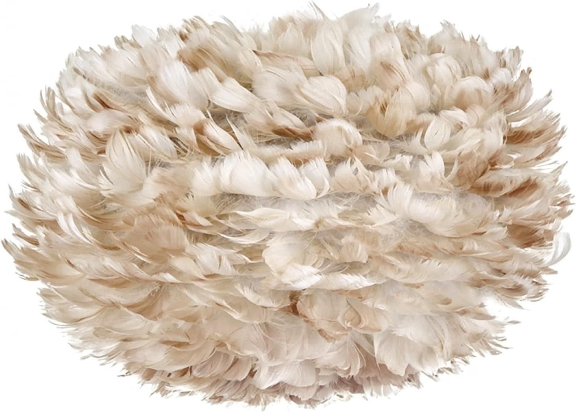 Vita Copenhagen Eos Light Brown Feather Pendant Shade with White Cord Set - 45cm 45cm