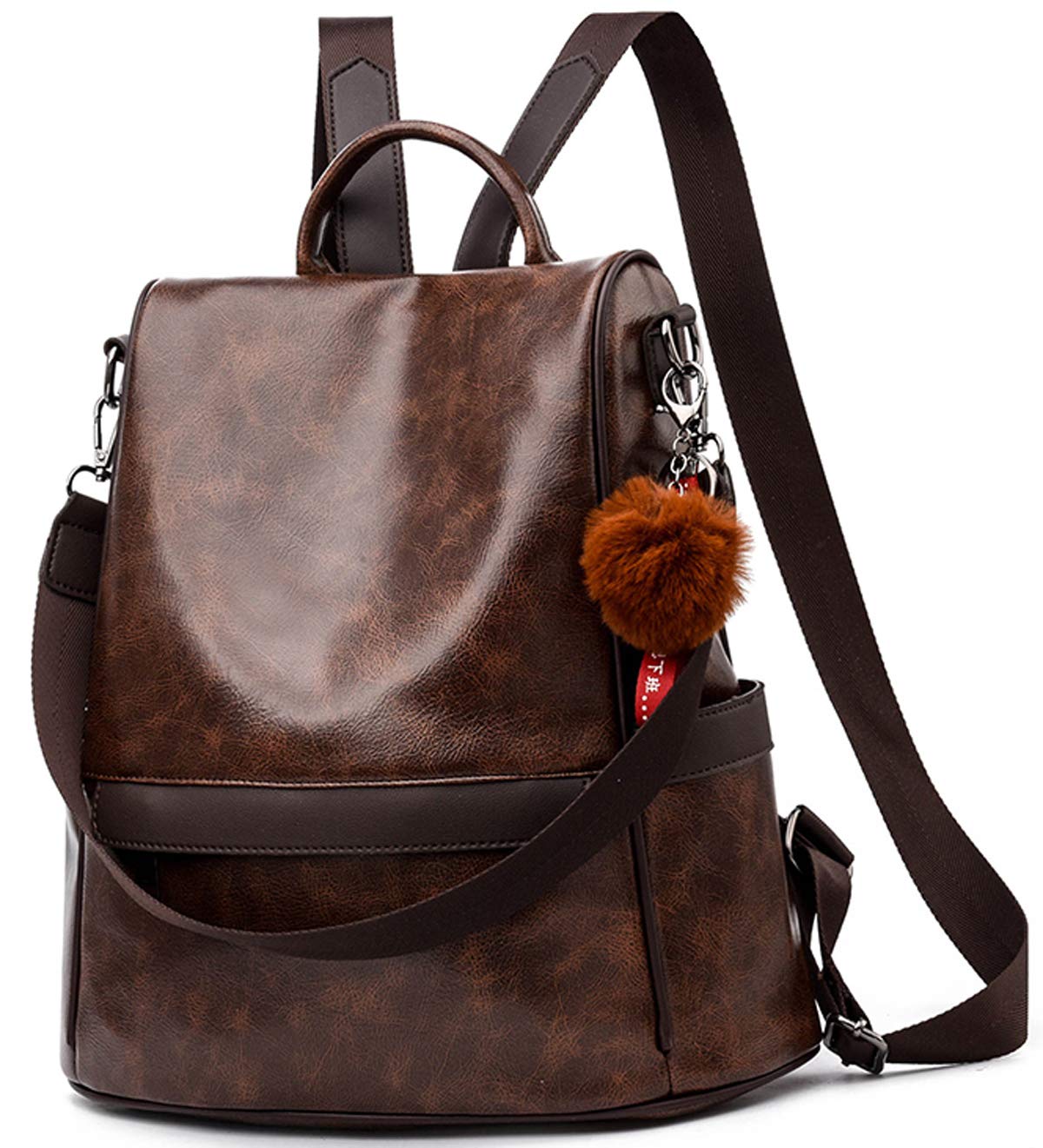 Ecotishdamen Soft Pu Leder Rucksack Handtasche Schultertasche All