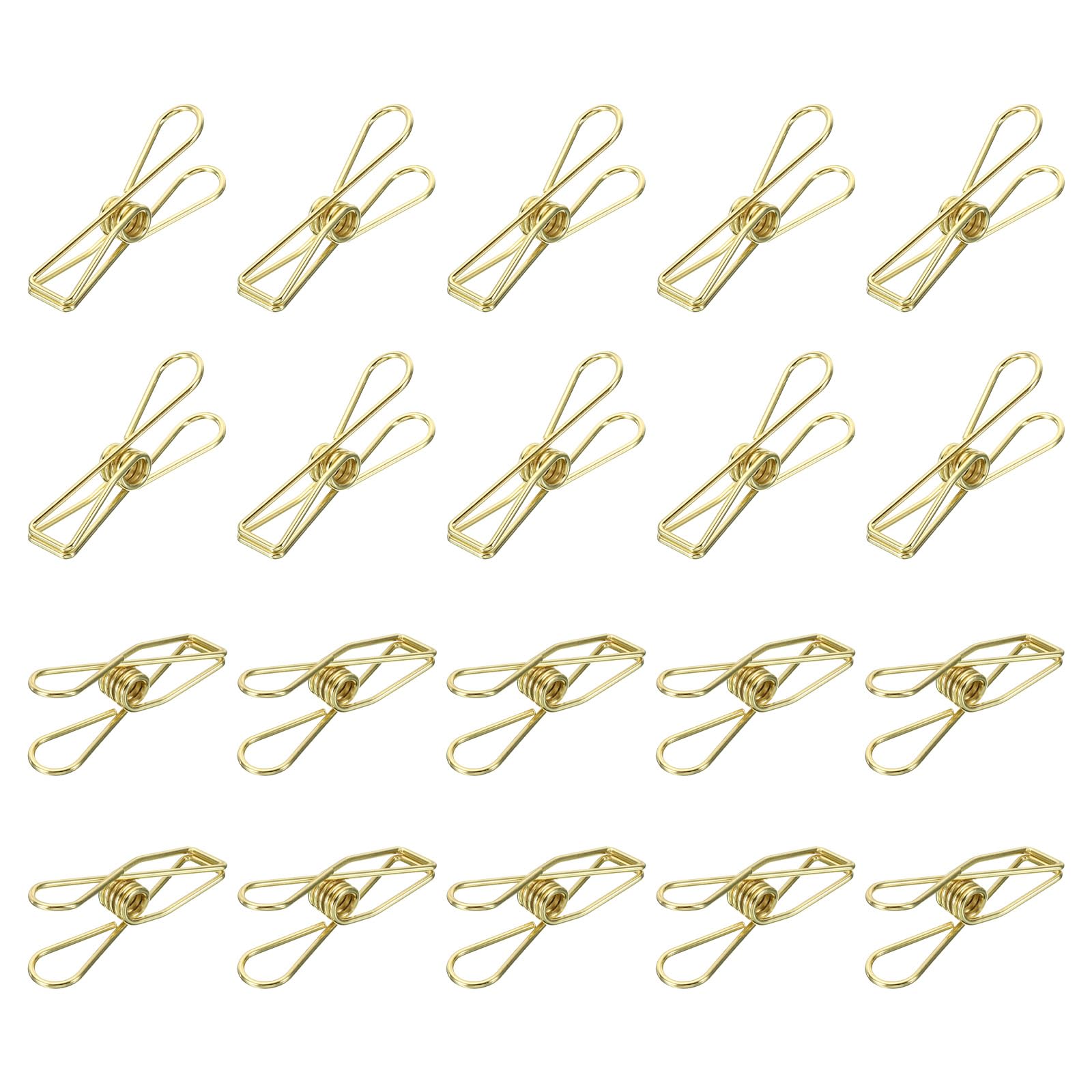 YOKIVE 100 Pcs Paper Clip, Metal Hollow Out Clips Mini Binder Paper Clamp, Keep Tidy, Great for Office, Art, Home, Daily Use (Gold Tone, 1.26-inch)