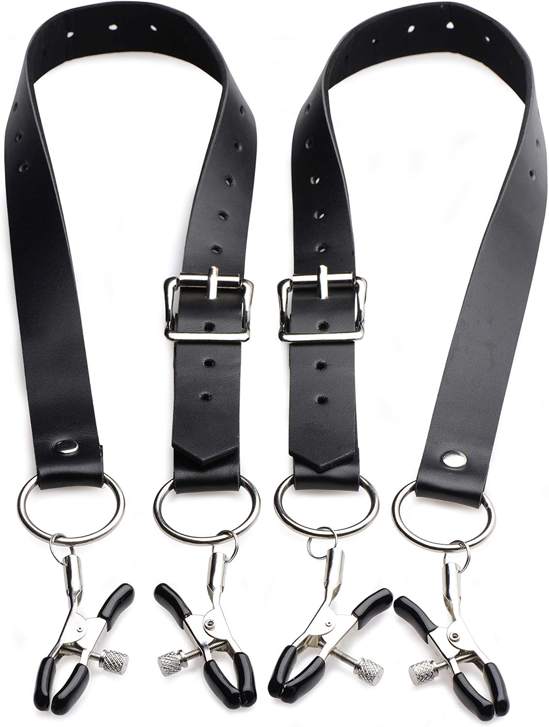 Spread Labia Spreader Straps with Clamps, Black - Image 5