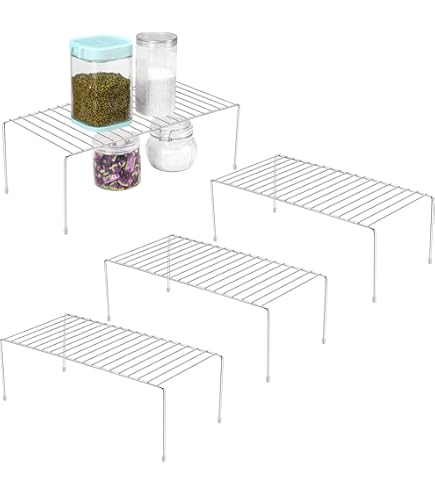 Lonian Estante Organizador De Alambre Para Cocina (Paquete De 2) – Ideal Para Armarios, Despensa Y Encimeras