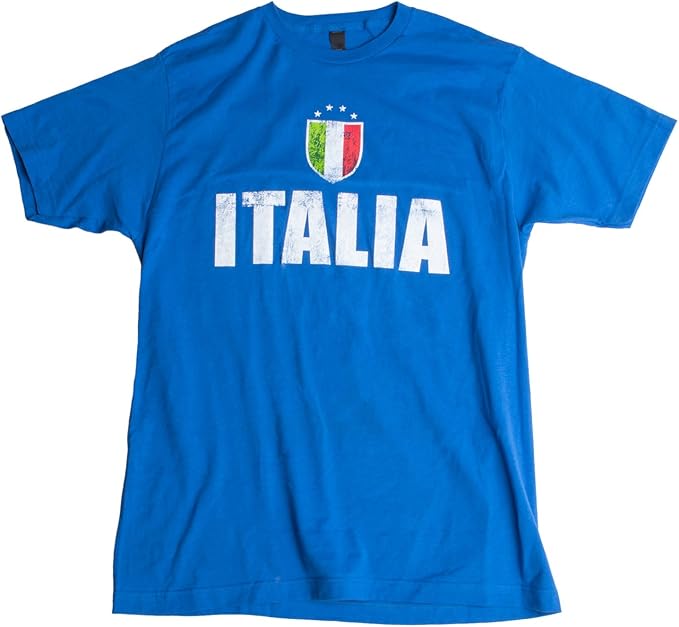 Italia/Italy Soccer Adult Unisex Tshirt/Italian Azzurri Vintagelook
