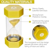 Temple Lodge Jumbo Sand Timer for Kids 2 Minutes Yellow - Visual Time Tool view 3