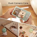 BOIFUN 2K WiFi Baby Monitor with Two Cameras 4x Zoom PTZ Split Screen view 2