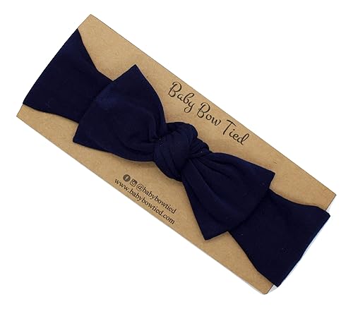 navy baby bow