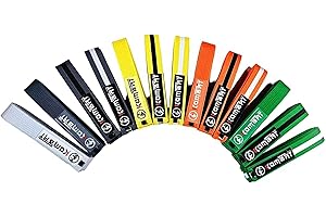 KOMBAT USA Premium Quality Kids Brazilian Jiu Jitsu Belts, Martial Arts BJJ Belts for Boys & Girls with BJJ Ranking Stripes