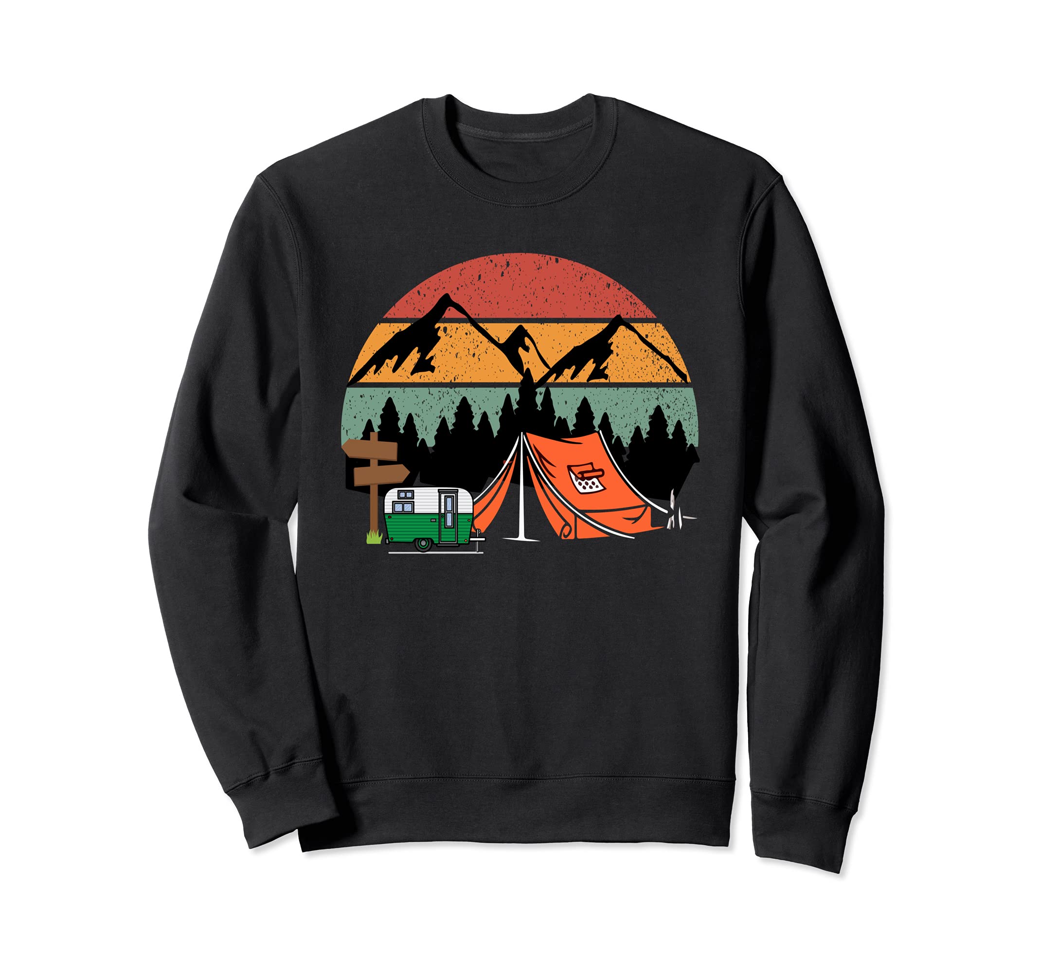 Vintage Sunset Family Camp Trip - Collect Moments Camping Sweatshirt