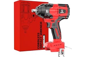 CERYCOSE Cordless Impact Wrench 1/2 inch for Milwaukee 18V Battery, 600FT-LBS (810N.m) Brushless Electric Impact Gun Includes LED Work Light, 2100RPM High Torque Impact Driver, Bare Tool Only